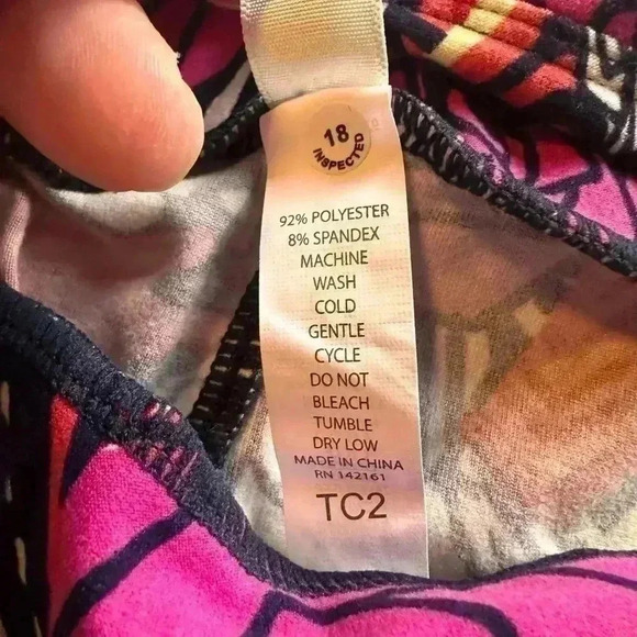 Lularoe TC2 Plus size rose leggings ..red, pink, cream,ivory,blue, white. NWOT‎ - Picture 4 of 6